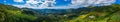 Aerial view of panorama mountian on blue sky with cloud at daytime in Mae Hong Son Province, Thailand