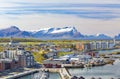 Aerial View, Panorama of Norwegian City Bodo, Norway. Royalty Free Stock Photo