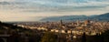 Aerial View panorama over the Historic City of Florence, Tuscany Royalty Free Stock Photo