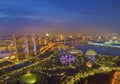 Aerial view panorama of Singapore skyscrapers with city skyline Royalty Free Stock Photo