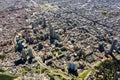 Aerial view of a panoramic view of the city of Bogota. Royalty Free Stock Photo