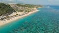 Aerial view Pantai Pandawa beach in Bali. Indonesia.