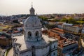 Aerial view of Panteao Nacional, the National Pantheon is a celebrity tombs in a 17th-century church, Lisbon, Portugal