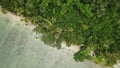 Aerial view of Paradies Beach in the National Park of Cahuita, Costa Rica Royalty Free Stock Photo