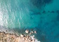 Aerial view of Paradise Bay from drone, Malta Royalty Free Stock Photo