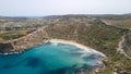 Aerial view of Paradise Bay from drone, Malta Royalty Free Stock Photo