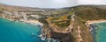 Aerial view of Paradise Bay from drone, Malta Royalty Free Stock Photo