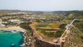 Aerial view of Paradise Bay from drone, Malta Royalty Free Stock Photo