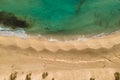 view of a paradise beach along the coast near the sand dunes at Corralejo Natural Park in Fuerteventura, Canary Islands, Royalty Free Stock Photo