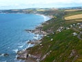 Aerial view of Whitsand Bay, Cornwall Royalty Free Stock Photo
