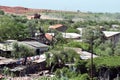 Aerial view of Paraguayan slum and garbage dump