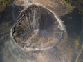 Aerial view of the Paricutin Volcano located in Michoacan, Mexico