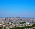 Aerial view of Paris architecture from the Eiffel tower. city panorama Royalty Free Stock Photo