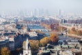 Aerial view of Paris, beautiful panorama Royalty Free Stock Photo