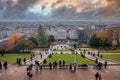 Aerial view of the Paris city from above Royalty Free Stock Photo