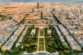 Aerial view paris cityscape France Royalty Free Stock Photo