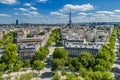 Aerial view paris cityscape France Royalty Free Stock Photo