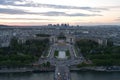 Aerial view of Paris from Eiffel Tower, France