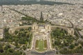 Aerial view of Paris from the Eiffel tower