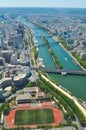 Aerial view of Paris, France Royalty Free Stock Photo