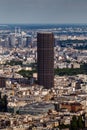 Aerial View on Paris and Montparnasse from Eiffel Tower Royalty Free Stock Photo