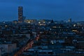 aerial view of Paris at night Royalty Free Stock Photo