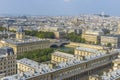 Aerial View of Paris from Notre-dame Royalty Free Stock Photo