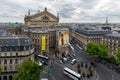 Aerial view of Paris with opera building