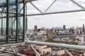 Aerial view of Paris from roof terrace of Centre Pompidou