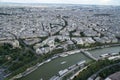 Aerial view of Paris skyline Royalty Free Stock Photo