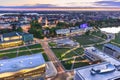 Aerial view of Park in central Helsinki, Finland. Royalty Free Stock Photo