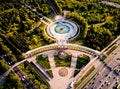 Aerial view of the Park of the First President in Almaty