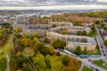 Aerial view of the Park Hill Estate redevelopment in Sheffield Royalty Free Stock Photo