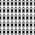 Aerial view parking with lots of black cars Royalty Free Stock Photo