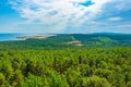 Aerial view of Parnidis dunes and Coastline of Curonian spit in