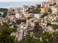 Aerial view of a part of the city of Beirut, Lebanon