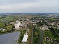 Aerial view of Pasewalk, a town in the Vorpommern-Greifswald district, in the state of Mecklenburg-Vorpommern in Germany. Located Royalty Free Stock Photo