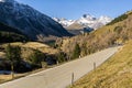 Aerial view of pass Albula in Switzerland