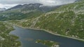 Aerial view of pass San Bernadino in the Swiss Alps