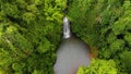 Aerial view of Pasy or Pa Sy waterfalls in Mang Den, Kon Tum province, Vietnam