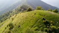 Aerial view of a path leading to Monte Boletto, Alps, near Lake Como. Como, Brunate, Lombardy, Italy Royalty Free Stock Photo