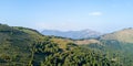 Aerial view of a path leading to Monte Boletto, Alps, near Lake Como. Como, Brunate, Lombardy, Italy Royalty Free Stock Photo