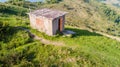 Aerial view of a path leading to Monte Boletto, Alps, near Lake Como. Como, Brunate, Lombardy, Italy Royalty Free Stock Photo