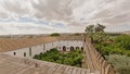 Aerial view on Patio Morisco of the Alcazar in Cordoba Royalty Free Stock Photo