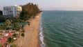 Aerial view of pattaya sea beach in chonburi eastern of thailand