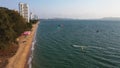 Aerial view of pattaya sea beach chonburi eastern of thailand