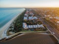 Aerial view of Patterson Lakes and Nepean Highway Royalty Free Stock Photo