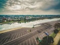 Aerial view of Patterson river and suburbia. Royalty Free Stock Photo