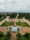 Aerial view from Patuxai gate, Vientiane Laos