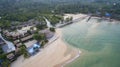 Aerial view of payam island sea beach in ranong province andaman Royalty Free Stock Photo